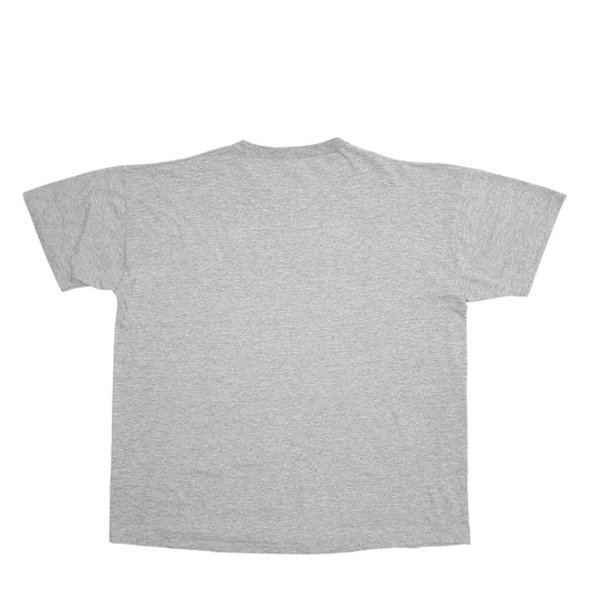 Mens Grey Russell Athletic Single Stitch Vintage 90s Made In USA Stanford Football Short Sleeve T Shirt