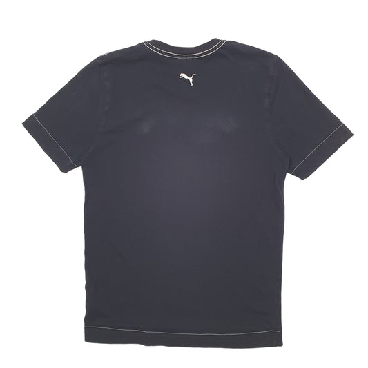 Mens Black Puma Spellout Short Sleeve T Shirt