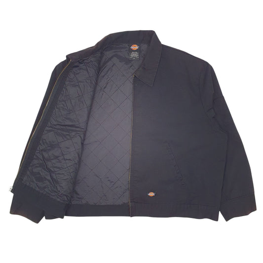 Mens Black Dickies Quarter Zip Coat