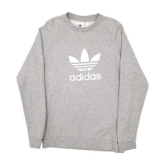 Mens Grey Adidas Crewneck Jumper