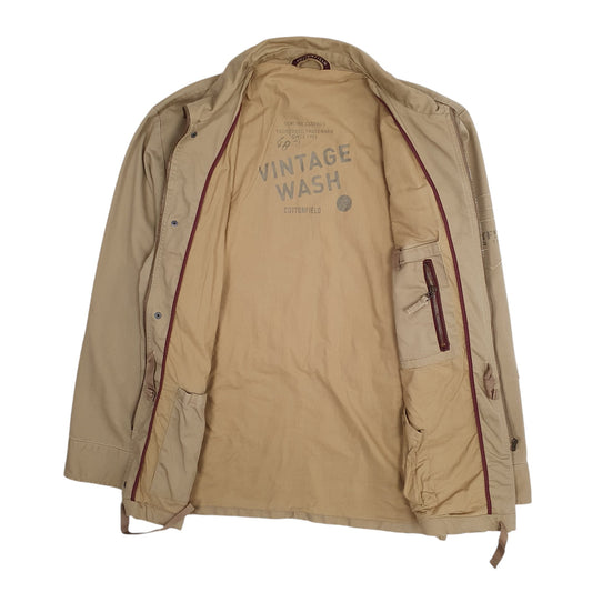 Mens Beige Cottonfield Field Hunting Coat