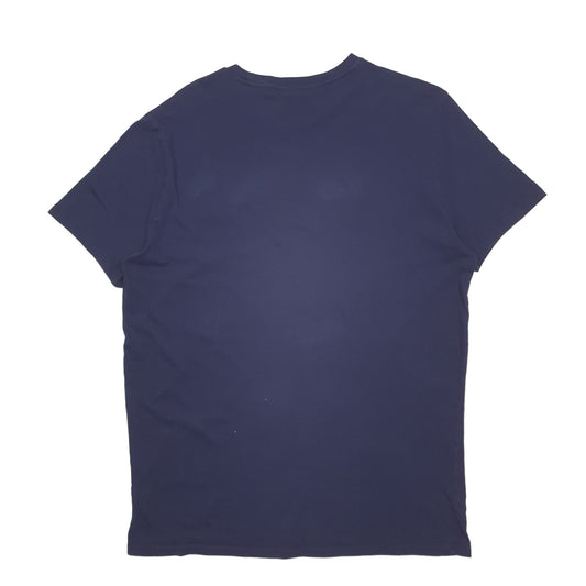Mens Navy Lacoste Short Sleeve T Shirt