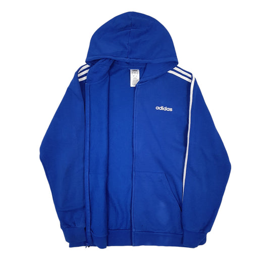 Mens Blue Adidas Full Zip Jumper