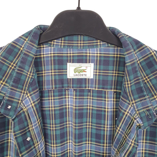 Mens Green Lacoste Short Sleeve Shirt