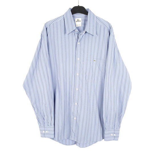 Mens Blue Lacoste Long Sleeve Shirt