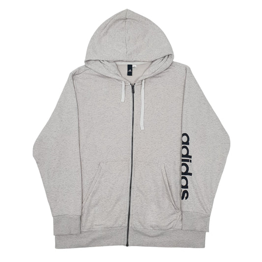 Mens Grey Adidas Full Zip Jumper