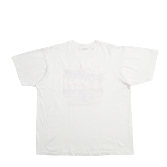 Mens White Screen Stars Best Single Stitch Vintage 90s Made In USA The Power Of Prevention Short Sleeve T Shirt