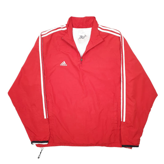Mens Red Adidas California Angels Baseball MLB Smock Pop Over Coat