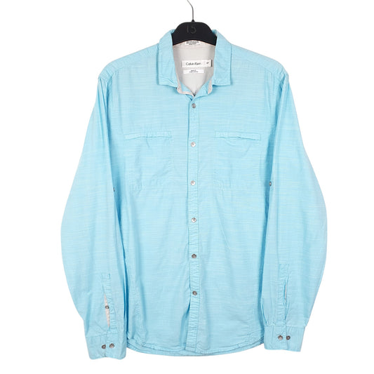 Mens Blue Calvin Klein Long Sleeve Shirt