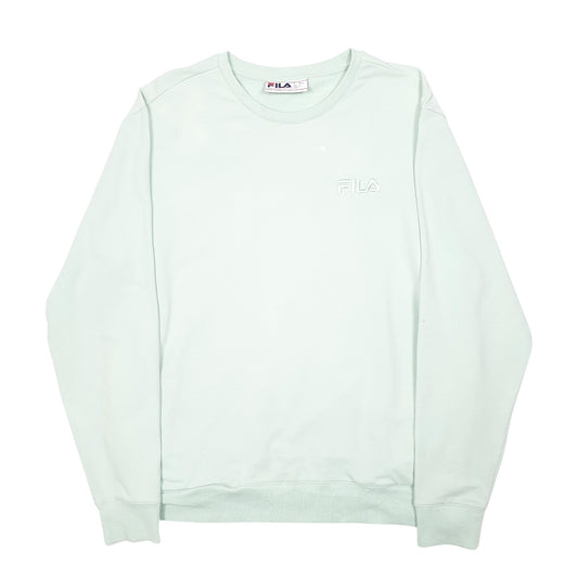 Womens Green Fila Crewneck Jumper