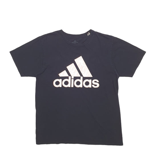 Mens Black Adidas Spellout Short Sleeve T Shirt