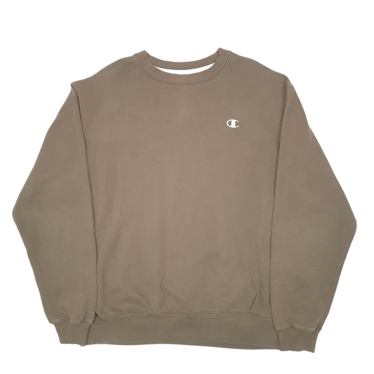 Mens Khaki Champion Crewneck Jumper