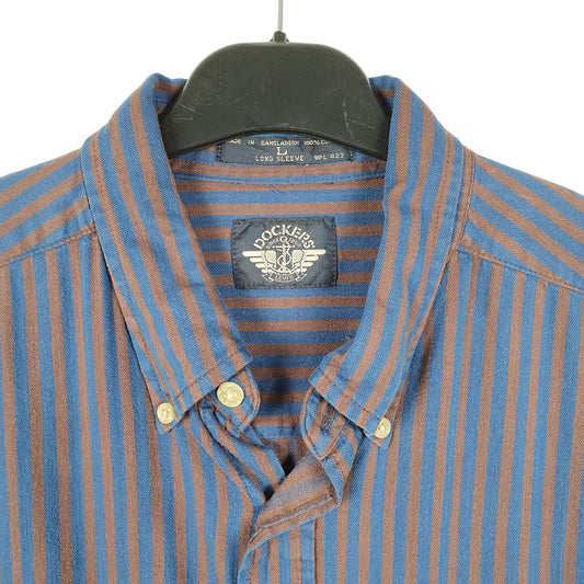 Mens Blue Dockers Vintage Long Sleeve Shirt