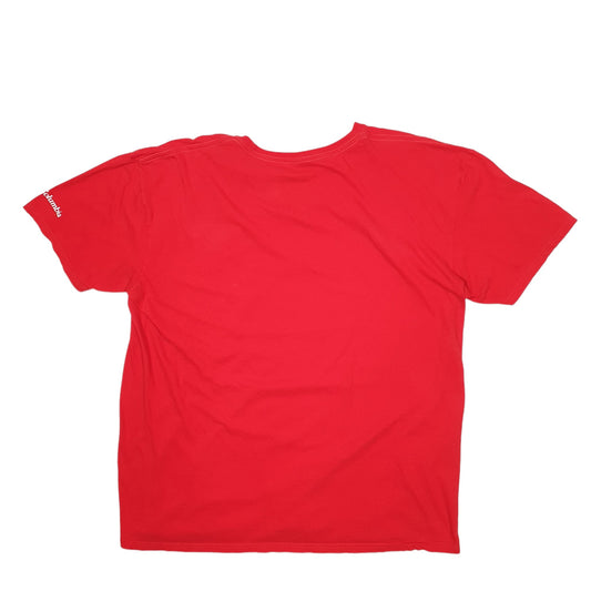 Mens Red Columbia Sportswear Short Sleeve T Shirt