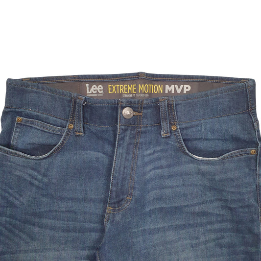 Mens Blue Lee Extreeme Motion Stretch Fit Casual JeansW33 L32