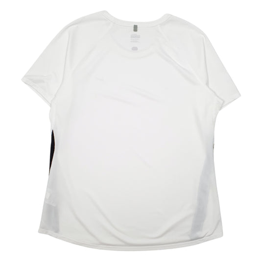 Womens White Nike Active Fit Dry Gym Workout Running Short Sleeve T Shirt