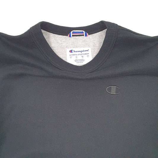 Mens Black Champion Crewneck Jumper