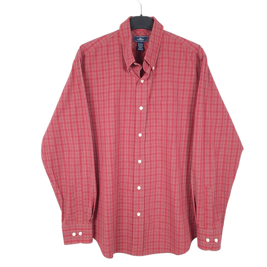 Mens Red Dockers Long Sleeve Shirt