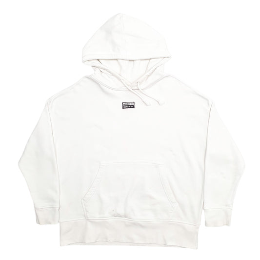 Womens White Adidas Hoodie Jumper