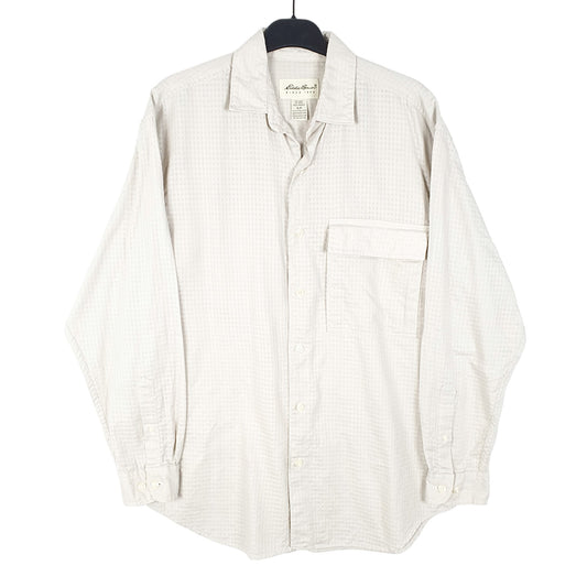 Mens Beige Eddie Bauer Long Sleeve Shirt
