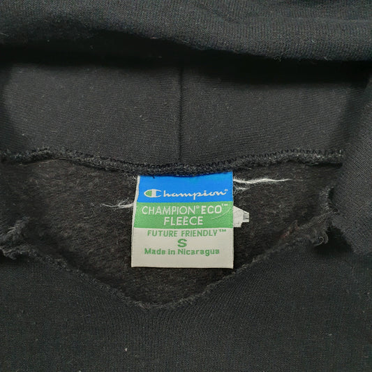 Mens Black Champion UMASS Boston University USA Spellout Hoodie Jumper