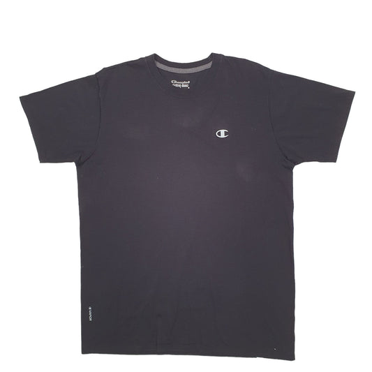 Mens Black Champion Short Sleeve T Shirt