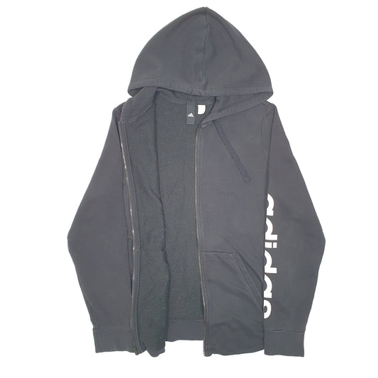 Womens Black Adidas Hoodie Full Zip Jumper