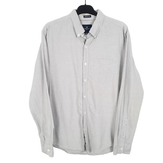 Mens Grey American Eagle Outfitters Long Sleeve Shirt