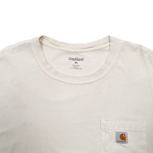 Mens Cream Carhartt Short Sleeve T Shirt