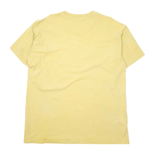 Mens Yellow Anvil Single Stitch Vintage 90s Made In USA Mackinac Island Short Sleeve T Shirt
