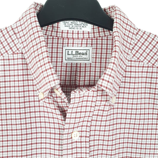 Mens White L.L.Bean Long Sleeve Shirt
