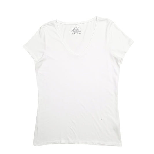 Womens White Fatface Short Sleeve T Shirt