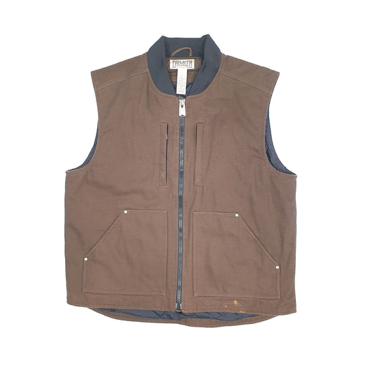 Mens Brown Duluth Trading Co Chore Vest Gilet Coat