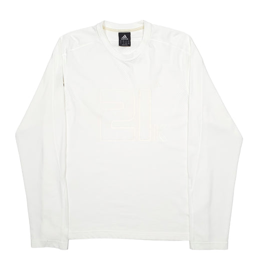 Mens White Adidas Active Long Sleeve T Shirt