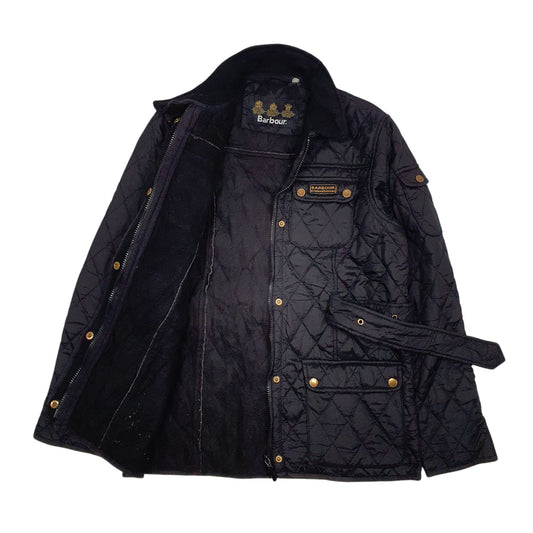 Womens Black Barbour Quarter Zip Coat