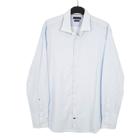 Mens Blue Tommy Hilfiger Fitted Long Sleeve Shirt