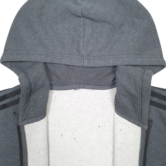 Mens Grey Adidas Full Zip Jumper
