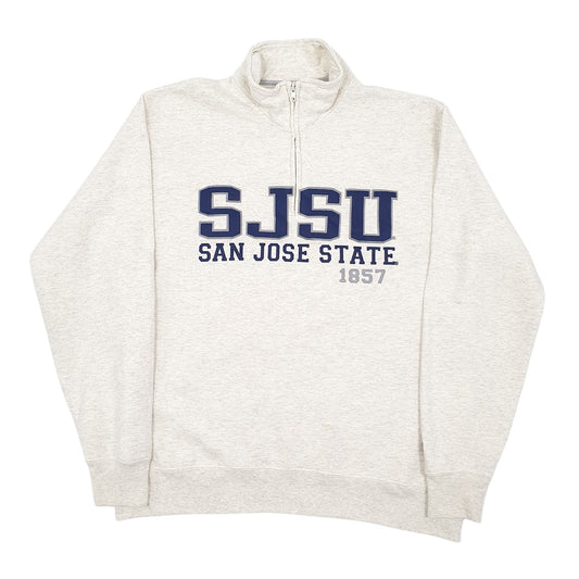 Mens Cream Champion San Jose State Quarter Zip Jumper