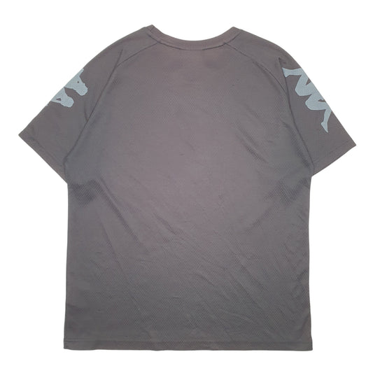 Mens Black Kappa Active Workout Gym Short Sleeve T Shirt