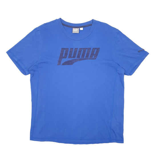 Mens Blue Puma Short Sleeve T Shirt