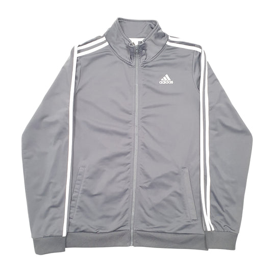 Womens Grey Adidas Active Track Top Full Zip Jumper