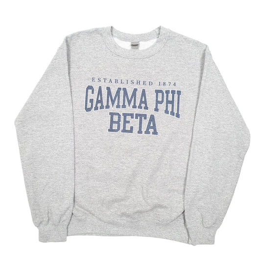 Mens Grey Gildan Gamma Phi Beta Fraternity USA College Crewneck Jumper