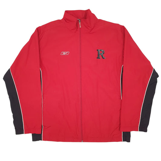 Mens Red Reebok Vintage 90s 00s Rutgers Coat