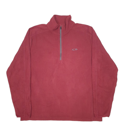 Mens Burgundy Champion Quarter Zip Jumper