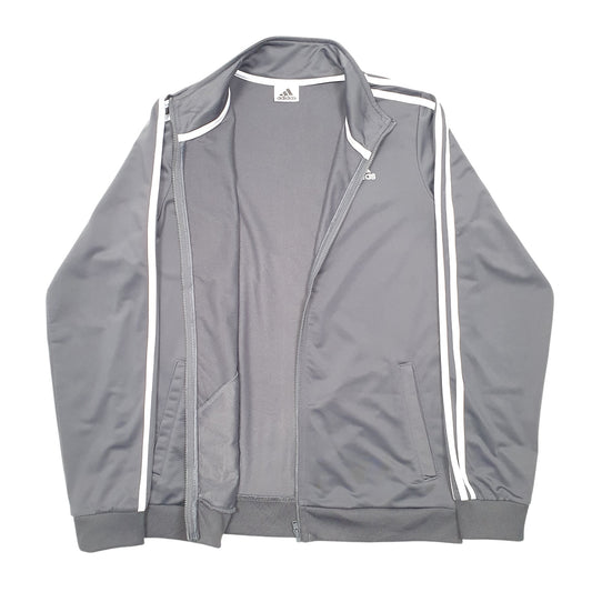Womens Grey Adidas Active Track Top Full Zip Jumper