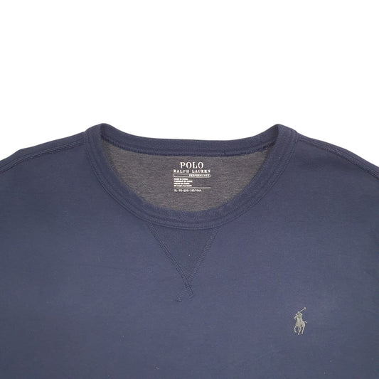 Mens Navy Polo Ralph Lauren Performance Crewneck Jumper