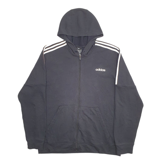 Mens Black Adidas Full Zip Jumper