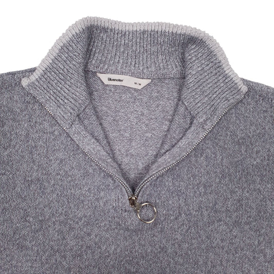 Womens Grey Bluenotes Quarter Zip Jumper