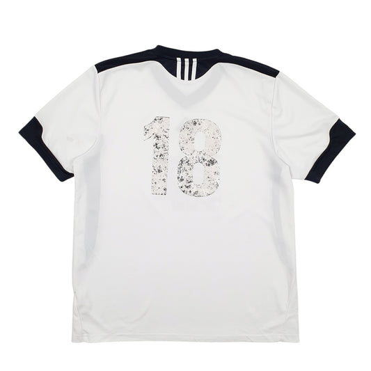 Mens White Adidas Short Sleeve T Shirt