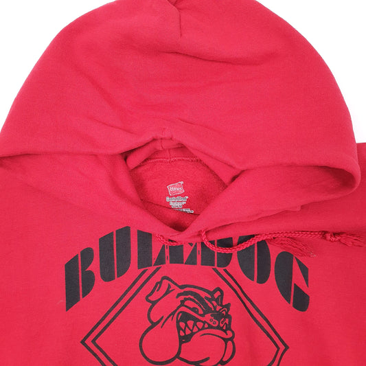 Mens Red Hanes Bulldog Nation Hoodie Jumper
